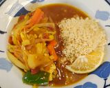 クスクスと鶏胸肉のスープカレー作り方11写真