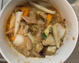 ゴロゴロ野菜魚肉ソーセージロコモコ炒煮風作り方14写真