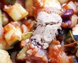 夏野菜と挽肉とミックスビーンズのトマト煮作り方7写真