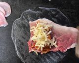 豚肉とキムチとチーズのライスペーパー焼き作り方5写真