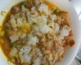 レンジ簡単クリーミービビンバ味炒飯弁当作り方8写真
