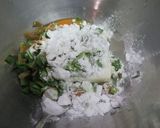 豆腐とニラとじゃことザーサイのチヂミ作り方1写真