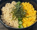 簡単しっとり鶏そぼろの三色丼作り方7写真