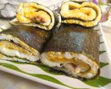 粒マスマヨで♪　薄焼きたまごの海苔巻き作り方5写真