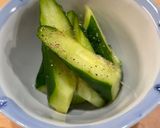 ピリ辛おつまみ胡瓜⭐︎タバスコ麺つゆ胡椒作り方4写真