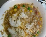 レンジ簡単洋風クリーミー牛丼味炒飯弁当作り方8写真