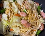 カレー風味ウインナー塩焼きそば♫お弁当にも作り方5写真
