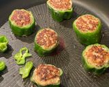 剥がれないピーマンの肉詰め作り方4写真