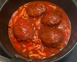ご飯がすすむ🐾トマト煮込みハンバーグ作り方5写真