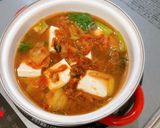アサリと豆腐と青梗菜のキムチチゲ作り方3写真