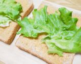 大豆ミートハンバーグでピーナッツサンド♪作り方3写真