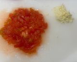 トマト+卵+ガーリックのスープ作り方1写真