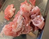 かつお菜と豚肉の卵炒め作り方2写真