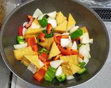 ミニ三角の厚揚げとパプリカの甜麺醤炒め作り方4写真