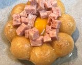 スパム&卵&チーズの焼きポンデリング🍩作り方3写真