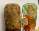 全てレンジ簡単洋風ガーリック味噌炒飯弁当作り方16写真