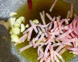 芽キャベツとベーコンのオイルパスタ作り方3写真