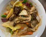 お一人様梅チャップ味根菜たっぷり野菜炒め作り方19写真