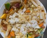お一人様野菜たっぷり洋風オイトマト味炒飯作り方16写真