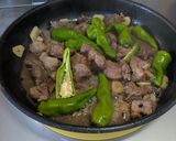 牛すじとししとうの塩炒め作り方4写真