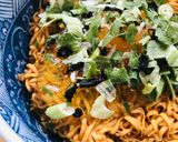 チキンラーメン●乾燥ネギたまご作り方1写真