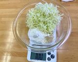 油不使用♪レンジで作る！納豆お好み焼き作り方1写真