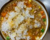 全てレンジさっぱりオイすき焼き味炒飯弁当作り方8写真