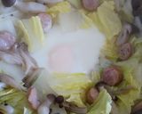 白菜の落とし卵蒸し作り方3写真