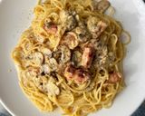 卵を使った濃厚クリームパスタ作り方11写真