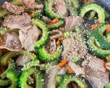 簡単ゴーヤと豚バラ肉のきんぴら作り方6写真