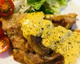 豚肉の中厚ステーキ●マスタードマヨソース作り方4写真