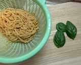 混ぜるだけ😻バジルと小エビの爽やかパスタ作り方1写真