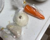時短！スライス野菜と鶏胸肉挽肉の肉じゃが作り方1写真