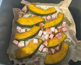 ノンフライヤーで♪かぼちゃとベーコンのカレー焼き作り方5写真