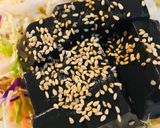 黒胡麻豆腐の胡麻かけサラダ作り方1写真