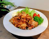 たっぷり新生姜タレ掛け鶏肉作り方4写真