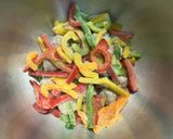 【冷凍肉団子パプリカの甘酢炒め】ホットクック調理作り方1写真