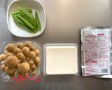 爽やか絹サヤとぷりぷりしめじの麻婆丼作り方1写真