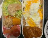 全てレンジ梅照りクリーム味オムライス弁当作り方17写真