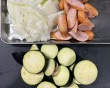茄子とソーセージのちょっと大人なナポリタン🍆🍝✨作り方1写真