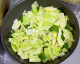 カリッと焼いた厚揚げの回鍋肉風炒め作り方5写真