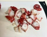 プリっとやわらか♫揚げないタコの唐揚げ作り方2写真