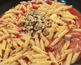 ワンパンで簡単！あさり缶とトマトのペンネ作り方1写真