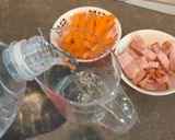 なめことベーコンの卵とじうどん作り方2写真