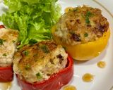 はんぺんでかさ増しパプリカのふんわり♡肉詰め♪作り方8写真