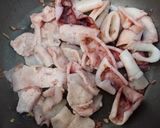 冷凍イカと豚肉のパスタ〜ニラ入り〜作り方3写真