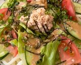 ごま和えの素で☆ごまだれサラダうどん☆作り方6写真
