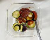 レンジで簡単！カフェ風ナスのトマトパスタ作り方3写真