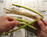 フキの煮物&肉味噌炒め&皮茶作り方2写真