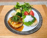 ポークハンバーグ クリームソース添え作り方10写真